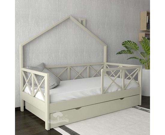 Кровать из массива сосны Домик Детства №53, КОД:DD353, images №2, magsale.ru