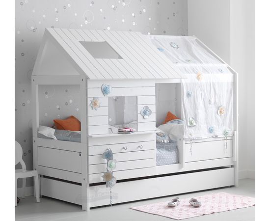 Раздвижная кровать домик из массива сосны №73 Утро-2, КОД:DD373, images №2, magsale.ru