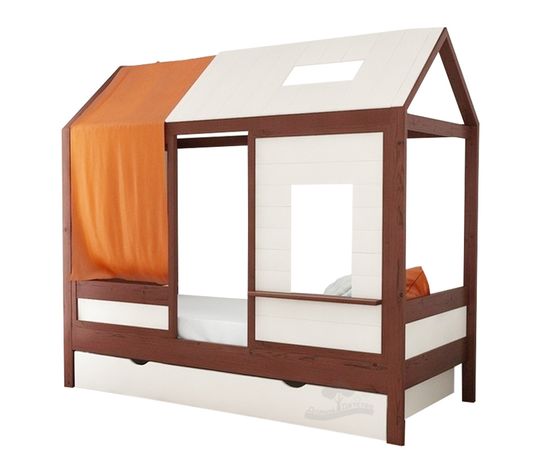 Раздвижная кровать из массива сосны Домик Детства №77, КОД:DD377, images №1, magsale.ru