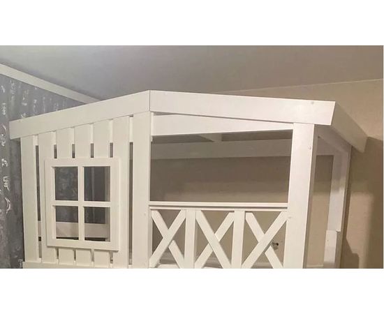 Кровать-чердак из массива сосны Домик Детства №90, КОД:DD390, images №2, magsale.ru