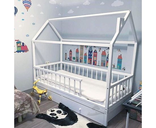 Кровать из массива сосны Домик Детства №94, КОД:DD394, images №2, magsale.ru