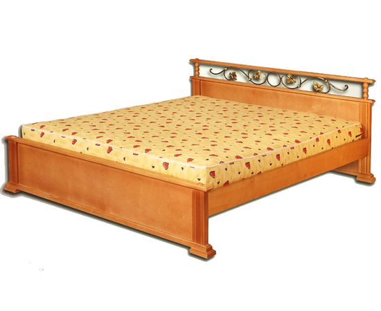 Кровать из массива сосны Ева с ковкой, КОД:VMK713, images №1, magsale.ru