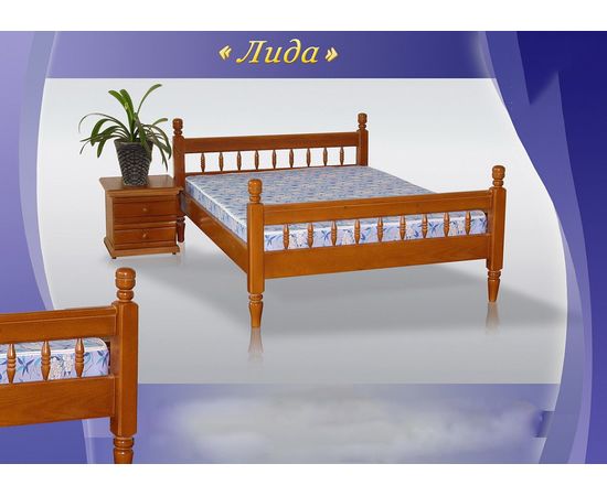 Кровать из массива сосны Лида, КОД:VMK738, images №2, magsale.ru