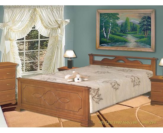 Кровать из массива сосны Лотос-В, КОД:VMK742, images №3, magsale.ru