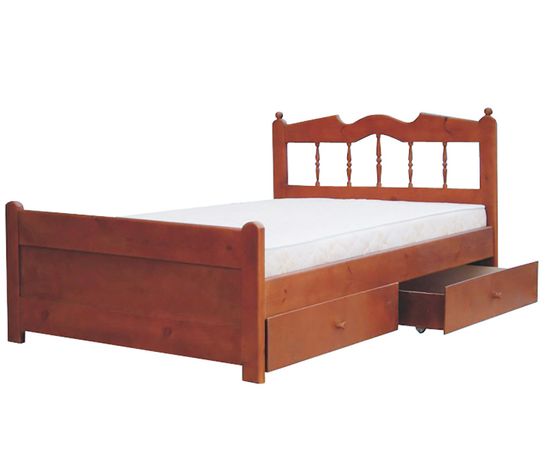 Кровать из массива сосны Николь с ящиками, КОД:VMK751, images №1, magsale.ru