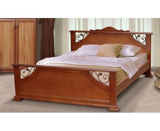 Кровать из массива сосны Ричард ковка, КОД:VMK757, images №2, magsale.ru