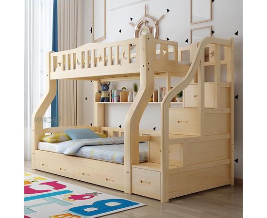 Двухъярусная кровать из сосны Роджер, КОД:MSK029, images №2, magsale.ru