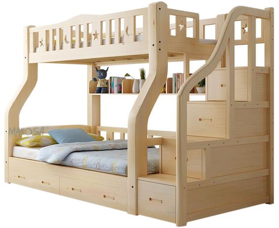 Двухъярусная кровать из сосны Роджер, КОД:MSK029, images №1, magsale.ru