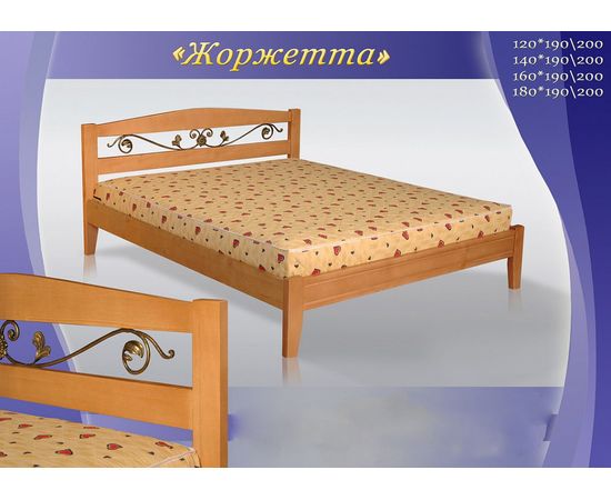 Кровать из массива сосны Жоржетта с ковкой, КОД:VMK716, images №3, magsale.ru