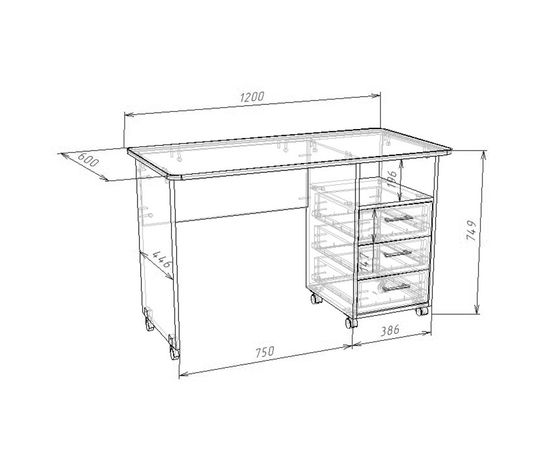 Письменный стол Легенда Л-03 белый, КОД:LG1021, images №2, magsale.ru