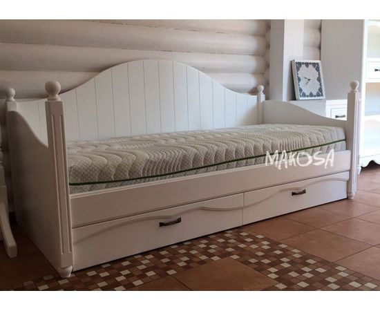 Кровать-тахта из массива сосны с ящиками Келли, КОД:MSP048, images №2, magsale.ru