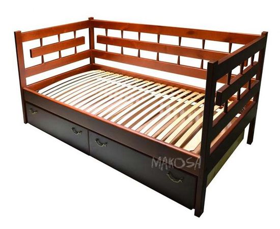 Кровать-тахта из массива сосны с ящиками Сакура, КОД:MSP070, images №1, magsale.ru