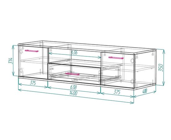 Тумба ТВ Стиляга, КОД:ЯС01033, images №4, magsale.ru
