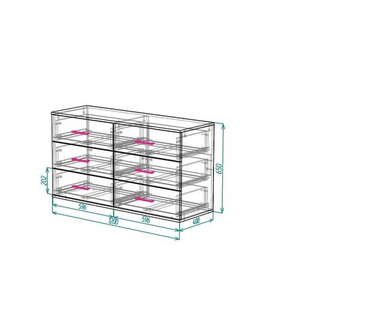 Комод Стиляга 6 ящиков, КОД:ЯС0101, images №5, magsale.ru