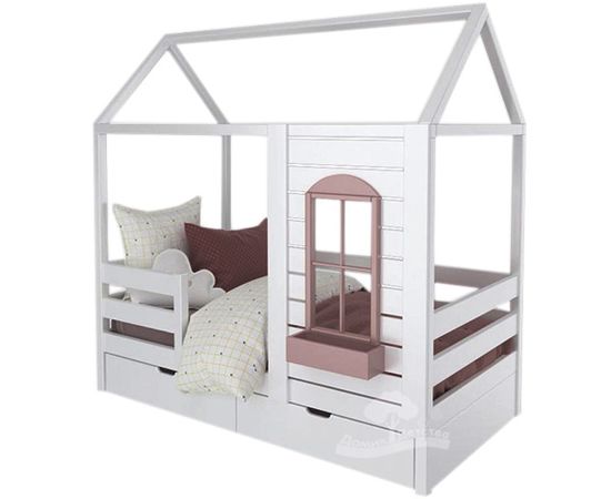 Кровать из массива сосны Домик Детства №31, КОД:DD331, images №1, magsale.ru