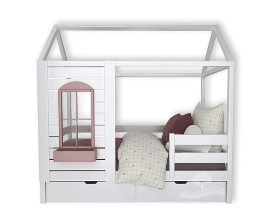 Кровать из массива сосны Домик Детства №31, КОД:DD331, images №2, magsale.ru