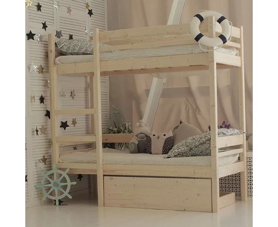 Двухъярусная кровать из массива Дональд, КОД:GM3478, images №2, magsale.ru