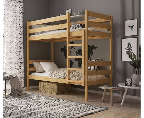 Двухъярусная кровать из массива Коринф (К2), КОД:GM3704, images №1, magsale.ru