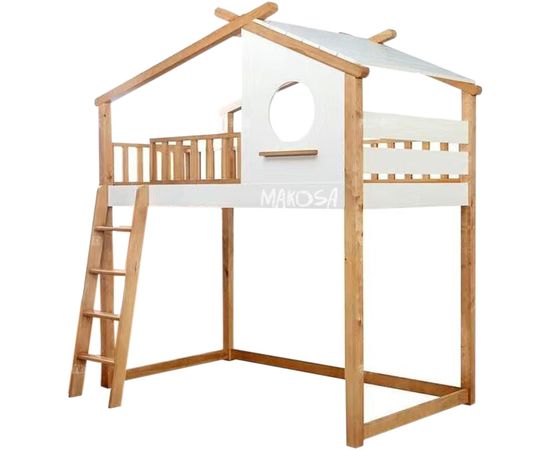 Кровать-чердак из массива сосны Кентукки, КОД:MSP106, images №1, magsale.ru