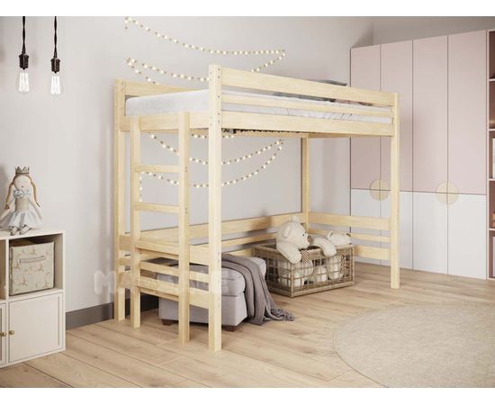 Детская кровать-чердак из массива сосны М-1, КОД:GM3700, images №3, magsale.ru Детская кровать-чердак из массива сосны М-1, КОД:GM3700, images №3, magsale.ru