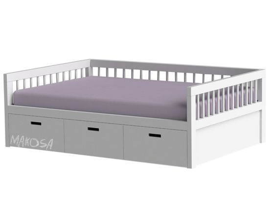 Детская кровать-тахта с ящиками из массива Милано, КОД:MSP091, images №1, magsale.ru