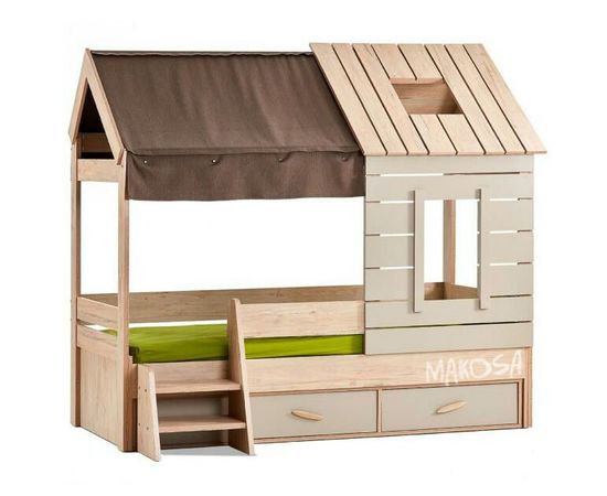 Детская кровать-домик из массива сосны Пинетто, КОД:MSP094, images №1, magsale.ru