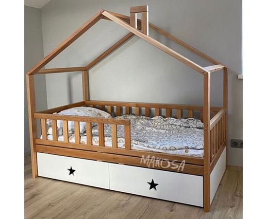 Детская кровать-домик из массива сосны Шелби, КОД:MSP119, images №2, magsale.ru