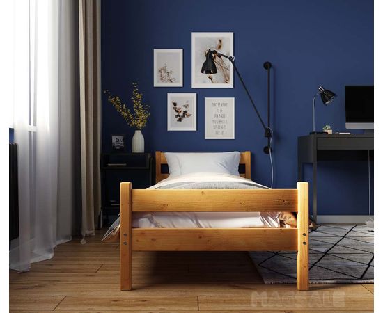 Детская кровать из массива сосны Светлячок, КОД:GM3702, images №8, magsale.ru