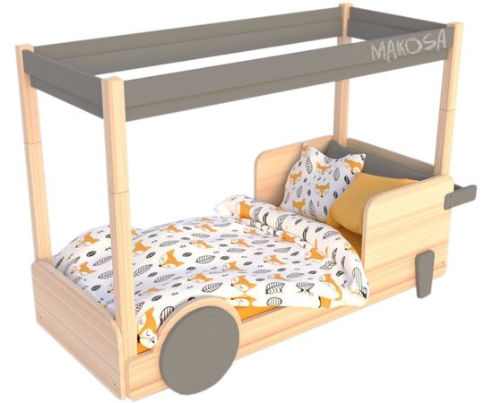 Детская кровать из массива сосны Томас (с каркасом под балдахин), КОД:MSP098, images №1, magsale.ru