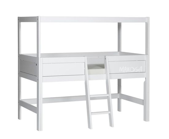 Кровать-чердак из массива сосны Торонто с балдахином, КОД:MSP120, images №1, magsale.ru