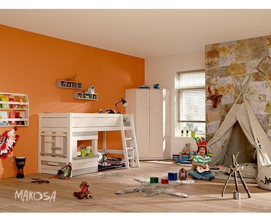 Кровать-чердак из массива сосны Уно, КОД:MSP122, images №3, magsale.ru