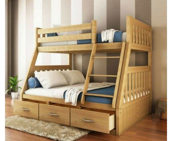 Двухъярусная кровать из массива дерева Эфес, КОД:MS605, images №2, magsale.ru