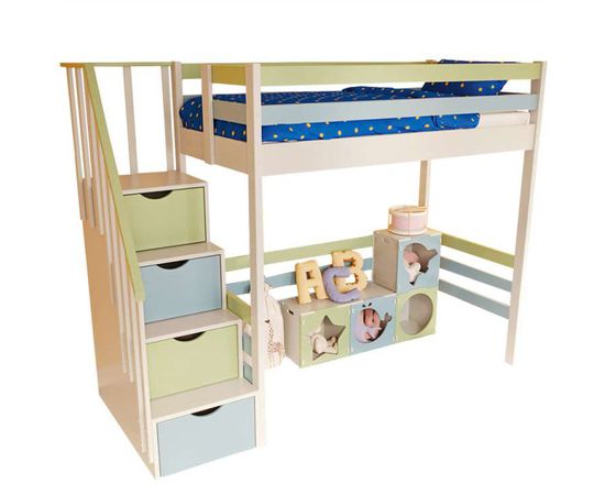 Кровать чердак из массива Ганс Классика, КОД:MS515, images №2, magsale.ru