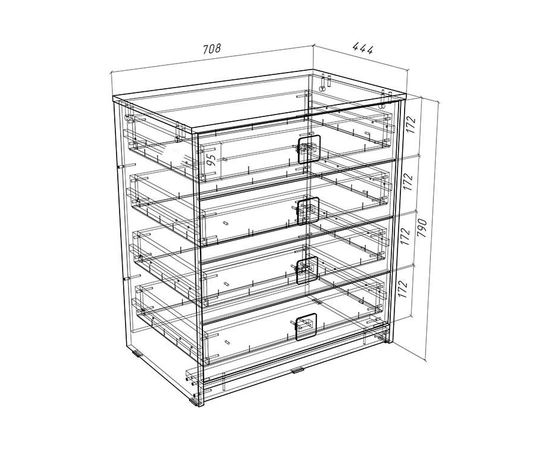 Комод Легенда Л-02, КОД:LG9016, images №3, magsale.ru