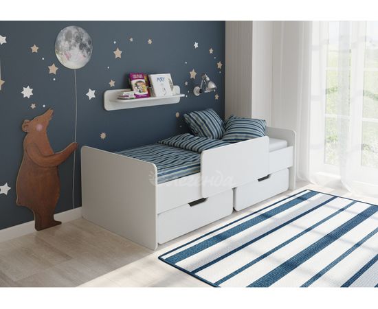 Детская кровать с ящиками Легенда-14.1 белая, КОД:LG158, images №2, magsale.ru Детская кровать с ящиками Легенда-14.1 белая, КОД:LG158, images №2, magsale.ru
