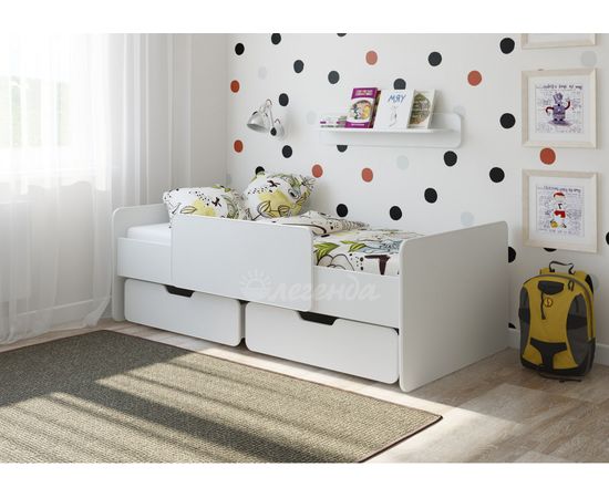 Детская кровать с ящиками Легенда-14.1 белая, КОД:LG158, images №3, magsale.ru Детская кровать с ящиками Легенда-14.1 белая, КОД:LG158, images №3, magsale.ru