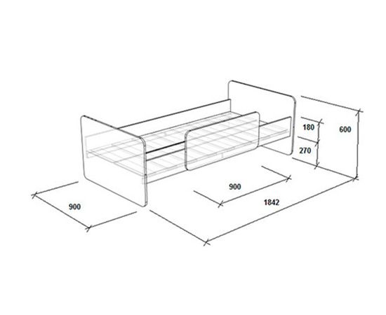 Детская кровать с ящиками Легенда-14.1 белая, КОД:LG158, images №4, magsale.ru Детская кровать с ящиками Легенда-14.1 белая, КОД:LG158, images №4, magsale.ru