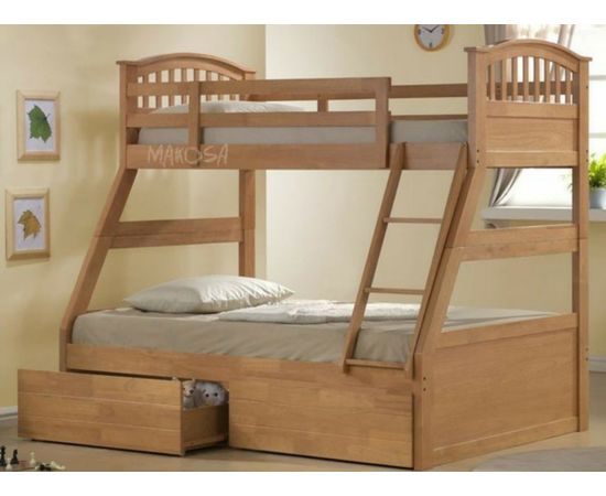 Двухъярусная кровать из массива дерева Полли, КОД:MS608, images №2, magsale.ru