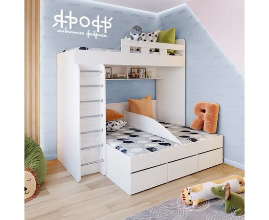 Двухъярусная кровать Трио, КОД:ЯТ52, images №3, magsale.ru