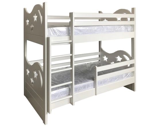 Двухъярусная кровать из массива дерева Звездочет, КОД:MS610, images №1, magsale.ru