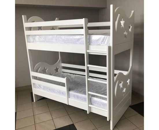 Двухъярусная кровать из массива дерева Звездочет, КОД:MS610, images №2, magsale.ru