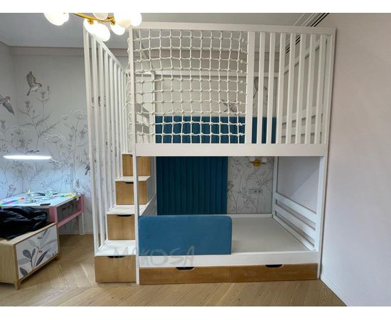 Двухъярусная кровать с балдахином и сеткой Бильбао, КОД:MS626, images №5, magsale.ru