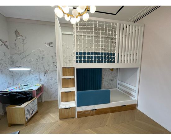 Двухъярусная кровать с балдахином и сеткой Бильбао, КОД:MS626, images №2, magsale.ru