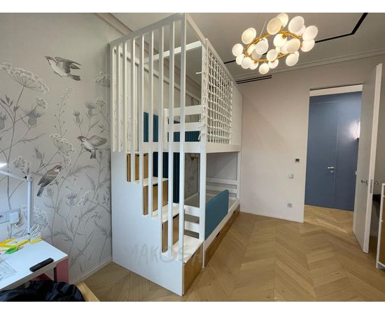 Двухъярусная кровать с балдахином и сеткой Бильбао, КОД:MS626, images №4, magsale.ru