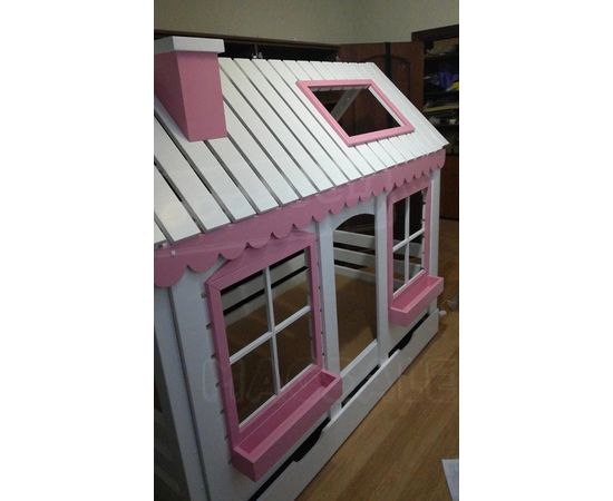 Выдвижная кровать Домик Детства №9 80х170 белый+4003, КОД:, images №1, magsale.ru Выдвижная кровать Домик Детства №9 80х170 белый+4003, КОД:, images №1, magsale.ru