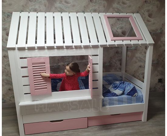 Кровать-домик №2 Кофейный домик 80х160 белая эмаль+3015, КОД:, images №1, magsale.ru Кровать-домик №2 Кофейный домик 80х160 белая эмаль+3015, КОД:, images №1, magsale.ru
