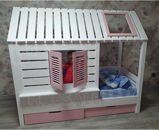Кровать-домик №2 Кофейный домик 80х160 белая эмаль+3015, КОД:, images №2, magsale.ru Кровать-домик №2 Кофейный домик 80х160 белая эмаль+3015, КОД:, images №2, magsale.ru