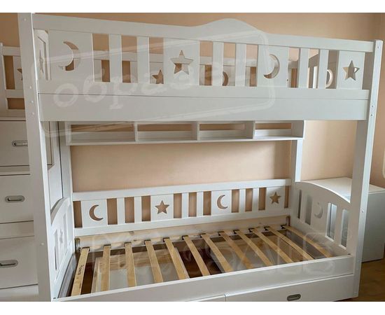 Двухъярусная кровать Роджер 80х180 белая эмаль, КОД:, images №1, magsale.ru