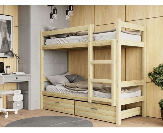 Двухъярусная кровать из массива Троя-2 (Т2), КОД:GM3451, images №1, magsale.ru