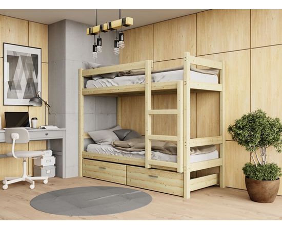 Двухъярусная кровать из массива Троя-2 (Т2), КОД:GM3451, images №5, magsale.ru